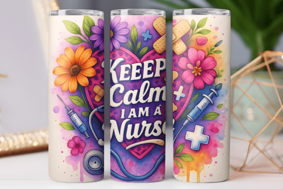 Calm Im Nurse Tumbler Wrap 20oz Skinny Review