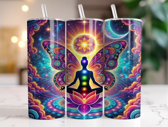 Colorful Yoga Lady Tumbler Wrap Design Review