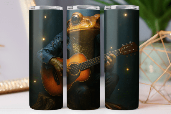 Frog Music Tumbler Wrap Skinny 20oz PNG Review
