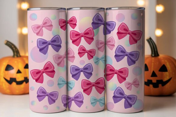 Kawaii Bows Tumbler Wrap PNG Review