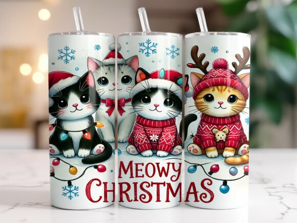 Meowy Cats Christmas Tumbler Wrap Review