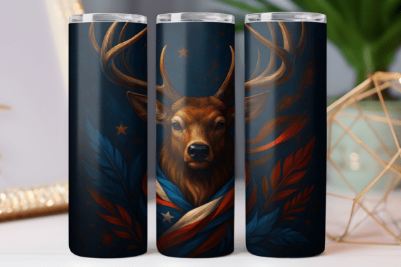 Patriotic Tumbler Wrap Deer 20oz Skinny Review
