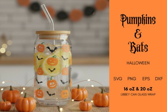 Pumpkins and Bats Libbey Can Glass Wrap Review