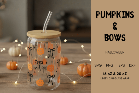 Pumpkins and Bows Libbey Can Glass Wrap Review