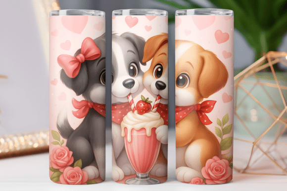 Puppy Valentine Tumbler Wrap 20oz Skinny Review