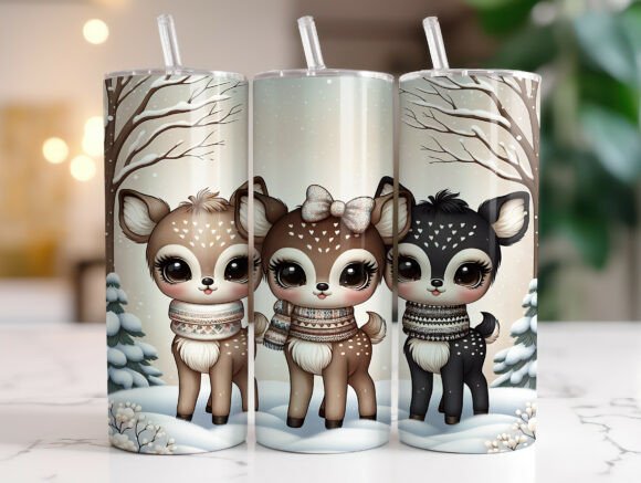 Reindeer Christmas Tumbler Wrap Design Review