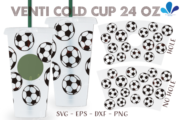 Seamless Soccer Football Venti Wrap SVG Review