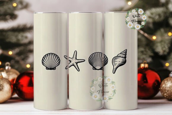 Seashell Tumbler Wrap PNG Review for Embroidery Projects