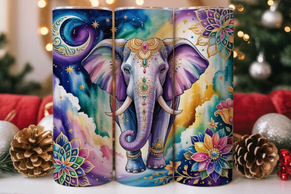 Spiritual Elephant Mandala Tumbler Wrap Design Review