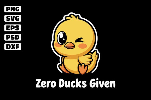 Zero Ducks Given Cute SVG Design Review